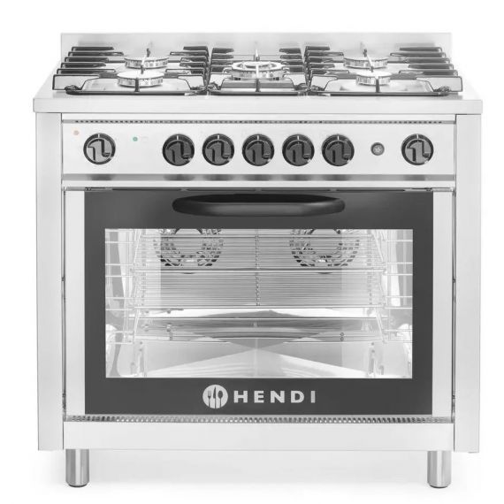 Kuchnia gazowa 5-palnikowa Kitchen Line z konwekcyjnym piekarnikiem elektrycznym i z grillem  |... 