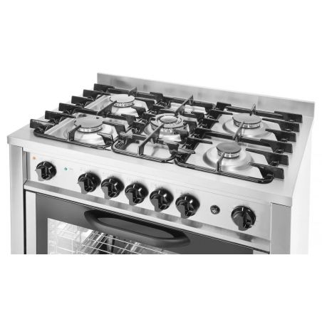 Kuchnia gazowa 5-palnikowa Kitchen Line z konwekcyjnym piekarnikiem elektrycznym i z grillem  |... 