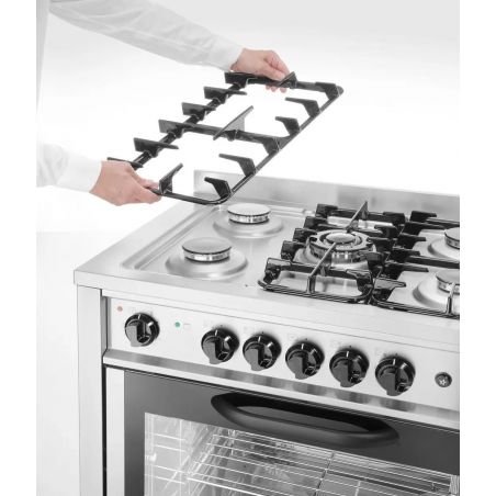 Kuchnia gazowa 5-palnikowa Kitchen Line z konwekcyjnym piekarnikiem elektrycznym i z grillem  |... 