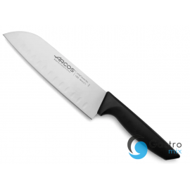 Nóż Santoku ze szlifem kulowym, seria NIZA, Arcos, czarny, (L)314mm | 135500 HENDI