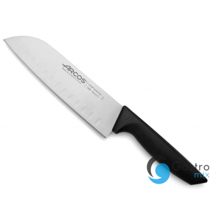 Nóż Santoku ze szlifem kulowym, seria NIZA, Arcos, czarny, (L)314mm | 135500 HENDI 