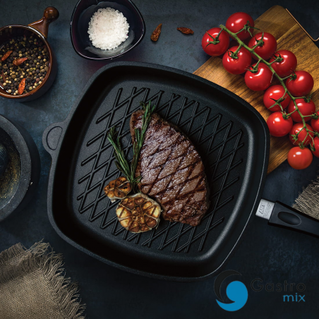 AMT Patelnia grillowa BBQ aluminiowa 28 x 28 cm | E285 BBQ ALVA 