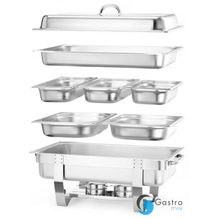 Podgrzewacz na pastę GN 1/1 – zestaw z pojemnikami GN| 471050 HENDI 