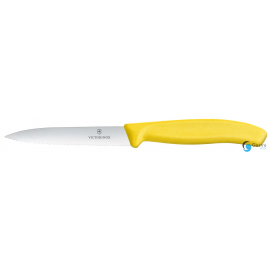 Victorinox Swiss Classic Nóż do jarzyn, ząbkowany, 10cm, żółty
