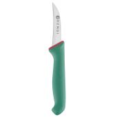 Nóż do obierania z wygiętym ostrzem, zielony, (L)170mm | 843802 hendi