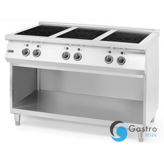 Kuchenka indukcyjna z 6 polami grzewczymi, 400V/25500W, 1200x700x(H)890mm | 237397 hendi 