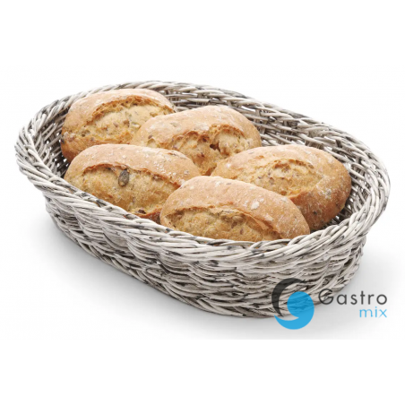 Koszyk owalny szary melanżowy 320x230x70 mm | 426647 hendi 