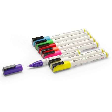 Markery do tablicy, wąska końcówka-zestaw 8 szt. | 664278 hendi 