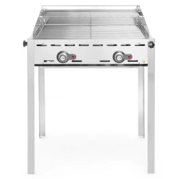 Grill Green Fire 2-palnikowy, HENDI, Profi Line, 2 ruszty ze stali nierdzewnej GN 1/1, 11,6kW, 740x612x(H)825mm | 149621 hendi