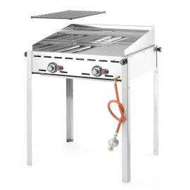  Grill Green Fire 2-palnikowy, HENDI, Profi Line, 2 ruszty ze stali nierdzewnej GN 1/1, 11,6kW,...