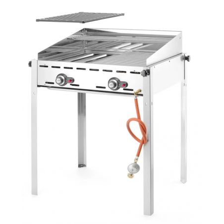 Grill Green Fire 2-palnikowy, HENDI, Profi Line, 2 ruszty ze stali nierdzewnej GN 1/1, 11,6kW,... 