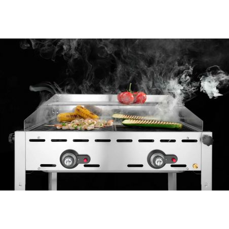 Grill Green Fire 2-palnikowy, HENDI, Profi Line, 2 ruszty ze stali nierdzewnej GN 1/1, 11,6kW,... 