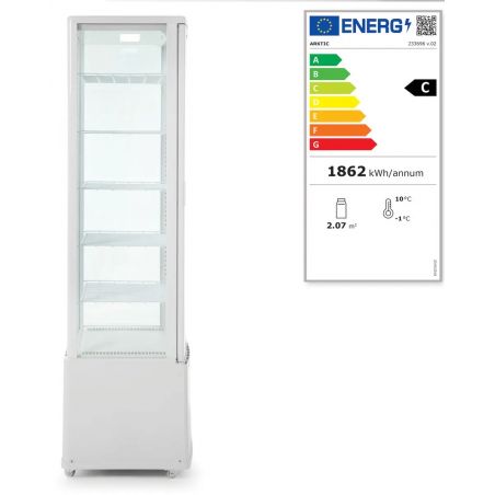 Witryna chłodnicza, 270 l, Arktic, biały, biały, 230V/290W, 550x520x(H)1870mm | 233696 hendi 