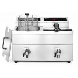  Frytownica indukcyjna z kranem spustowym, 2 × 8 l | 215029 hendi