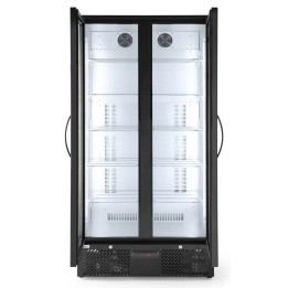 Lodówka barowa 2-drzwiowa, Arktic, 384L, czarny, 220-240V/365W, 900x530x(H)1820mm | 233931 hendi