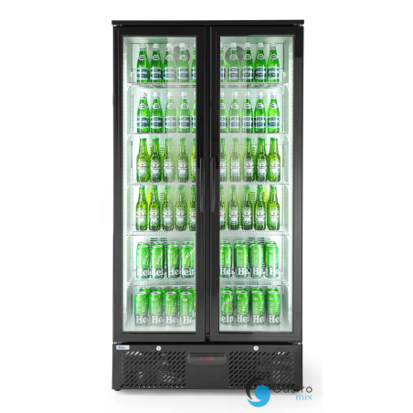 Lodówka barowa 2-drzwiowa, Arktic, 384L, czarny, 220-240V/365W, 900x530x(H)1820mm | 233931 hendi 