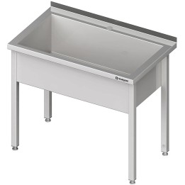 stół z basenem 1-komorowym spawany 600x600x850 mm h 300 mm | 611466 stalgast