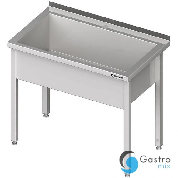 stół z basenem 1-komorowym spawany 600x600x850 mm h 300 mm | 611466 stalgast 