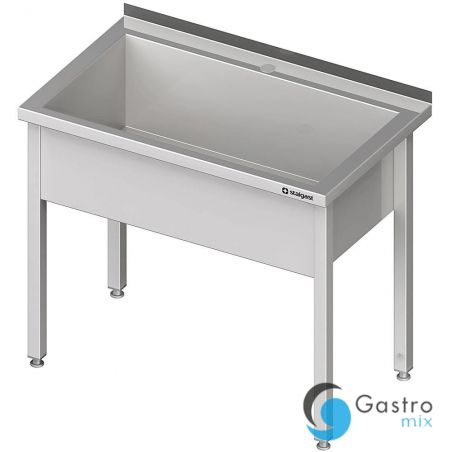stół z basenem 1-komorowym spawany 600x600x850 mm h 300 mm | 611466 stalgast 