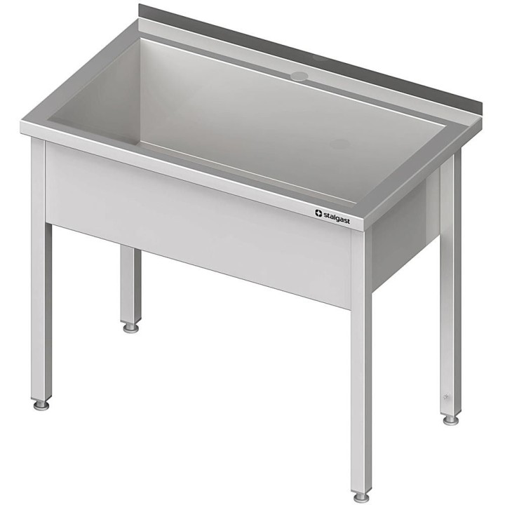 stół z basenem 1-komorowym spawany 600x600x850 mm h 300 mm | 611466 stalgast