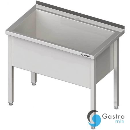 stół z basenem 1-komorowym spawany 800x600x850 mm h 400 mm | 611686 stalgast 