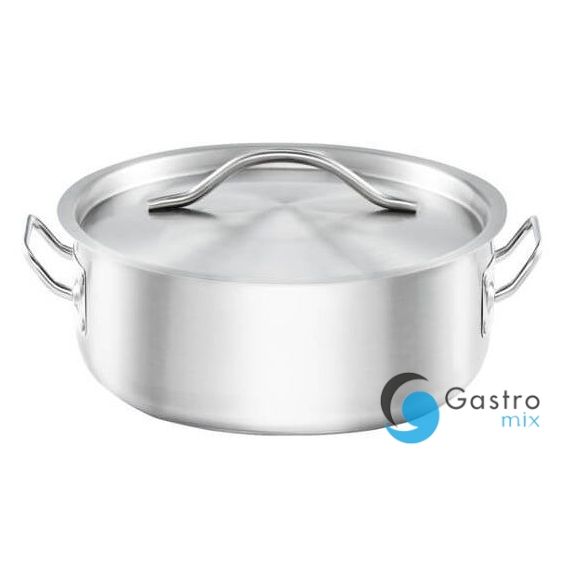 garnek niski V 2.2 l z pokrywką, stalowy, Gredil, Ø 200 mm| 013206 stalgast 