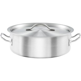 garnek niski V 8.8 l z pokrywką, stalowy, Gredil, Ø 320 mm | 013326 stalgast