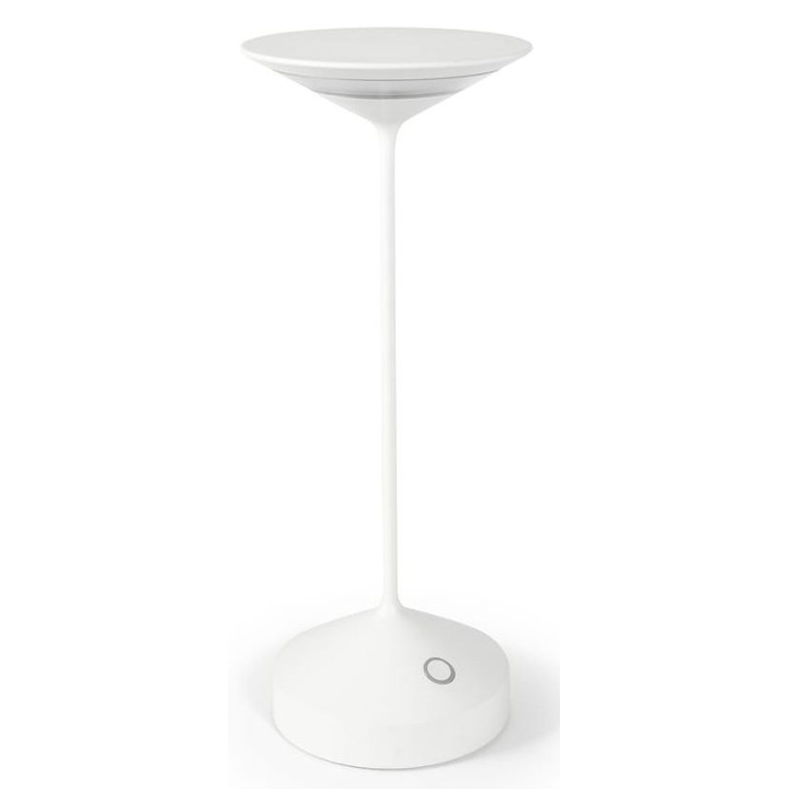 TEMPO lampa stołowa do wielokrotnego ładowania biała Ø10 x 28 cm  | 9101317001  ALVA