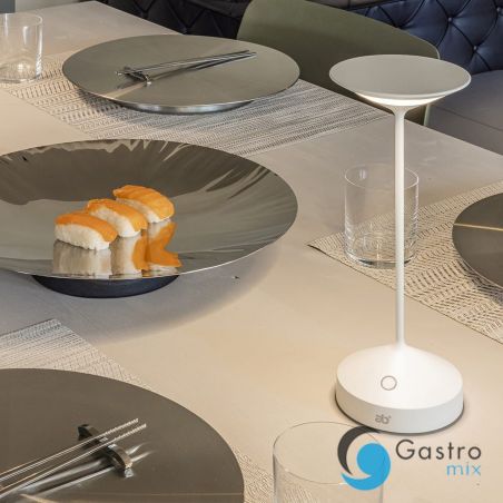 TEMPO lampa stołowa do wielokrotnego ładowania biała Ø10 x 28 cm  | 9101317001  ALVA 