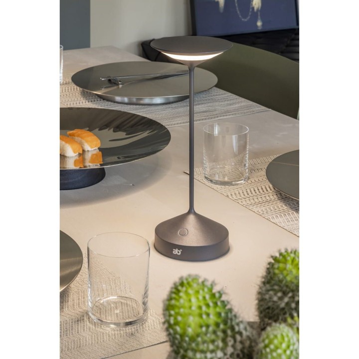 TEMPO lampa stołowa do wielokrotnego ładowania grafitowa Ø10 x 28 cm  | 9107817001  ALVA