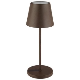 MERLE rdzawa lampa stołowa LED do wielokrotnego ładowania, Ø11 x 30,5 cm   | 17009  ALVA