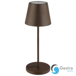 MERLE rdzawa lampa stołowa LED do wielokrotnego ładowania, Ø11 x 30,5 cm   | 17009  ALVA