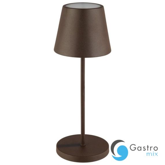 MERLE rdzawa lampa stołowa LED do wielokrotnego ładowania, Ø11 x 30,5 cm   | 17009  ALVA 