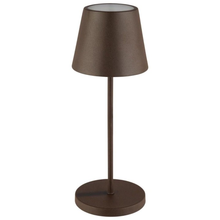 MERLE rdzawa lampa stołowa LED do wielokrotnego ładowania, Ø11 x 30,5 cm   | 17009  ALVA