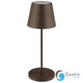 MERLE rdzawa lampa stołowa LED do wielokrotnego ładowania, Ø11 x 30,5 cm   | 17009  ALVA