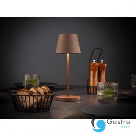 MERLE rdzawa lampa stołowa LED do wielokrotnego ładowania, Ø11 x 30,5 cm   | 17009  ALVA