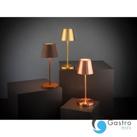 MERLE rdzawa lampa stołowa LED do wielokrotnego ładowania, Ø11 x 30,5 cm   | 17009  ALVA 