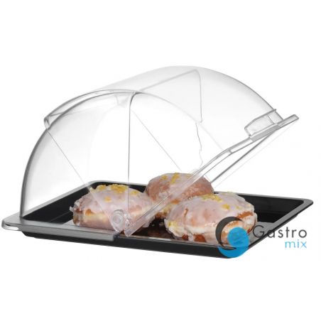 Witrynka roll-top, GN 1/2, czarny, 325x265mm, Prostokątny | 427569 HENDI 