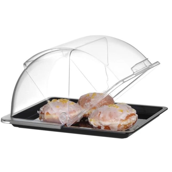Witrynka roll-top, GN 1/2, czarny, 325x265mm, Prostokątny | 427569 HENDI