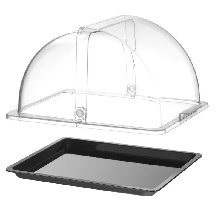 Witrynka roll-top, GN 1/2, czarny, 325x265mm, Prostokątny | 427569 HENDI
