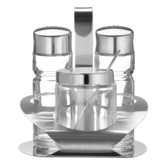 Zestaw do przypraw-3 elementy sól, pieprz, musztarda | 465332 HENDI 