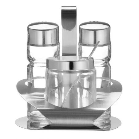 Zestaw do przypraw-3 elementy sól, pieprz, musztarda | 465332 HENDI 