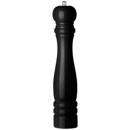 Młynek do pieprzu drewniany, czarny, ⌀60x(H)315mm | 469552 HENDI