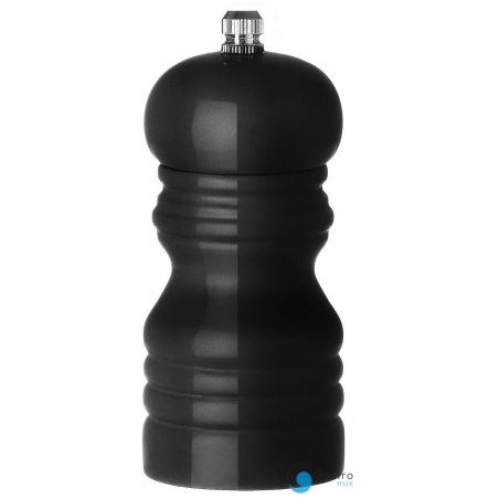Młynek do pieprzu drewniany, czarny, ⌀50x(H)113mm| 469576 HENDI 