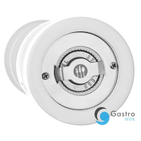 Młynek do soli drewniany, biały, ⌀55x(H)215mm | 469606 HENDI 