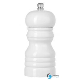 Młynek do soli drewniany, biały, ⌀50x(H)113mm | 469613 HENDI