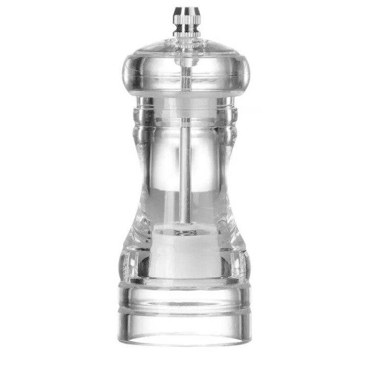 Młynek do soli akrylowy, transparentny, ⌀50x(H)113mm | 469637 HENDI