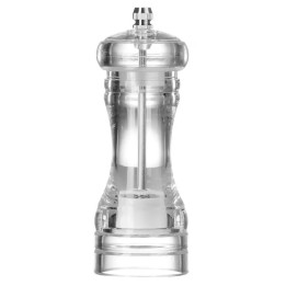 Młynek do pieprzu akrylowy, transparentny, ⌀50x(H)140mm | 469644 HENDI