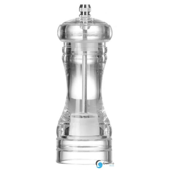 Młynek do pieprzu akrylowy, transparentny, ⌀50x(H)140mm | 469644 HENDI 
