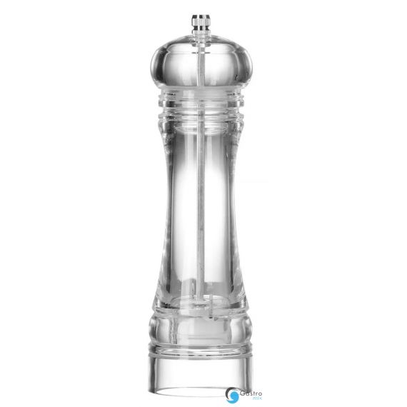 Młynek do pieprzu akrylowy, transparentny, ⌀60x(H)215mm | 469668 HENDI 